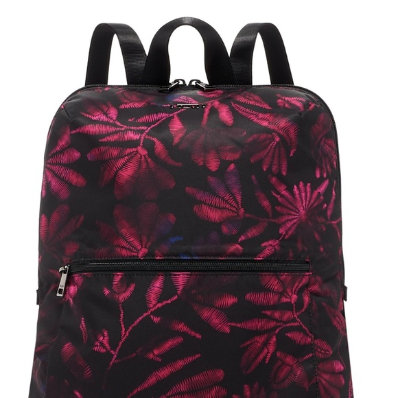 NEW TUMI 2pcs Floral Foldable Travel Backpack Bag - Picture 8 of 8